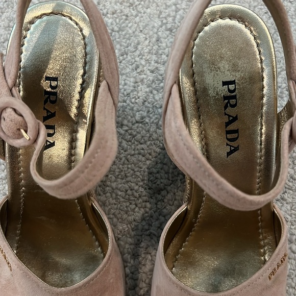 Prada Espadrilles wedges in pink suede - Picture 5 of 12